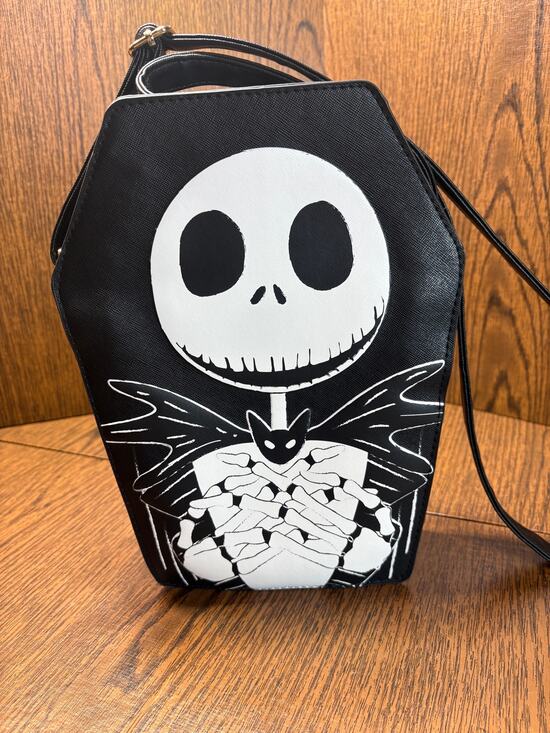 Bioworld Handbags - Black Jack Skellington Coffin Shape Crossbody Bag Nightmare Before Christmas